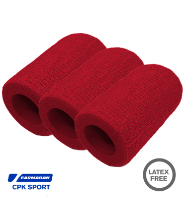 Venda Cohesiva Farmaban CPK Sport color rojo (Pack 3)