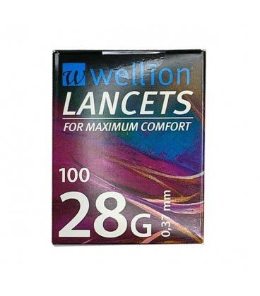 Wellion 28G Lancetas (100 unidades)