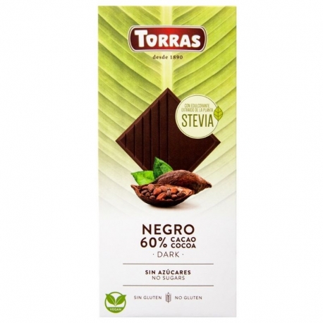 Chocolate Negro 60% con Stevia Torras